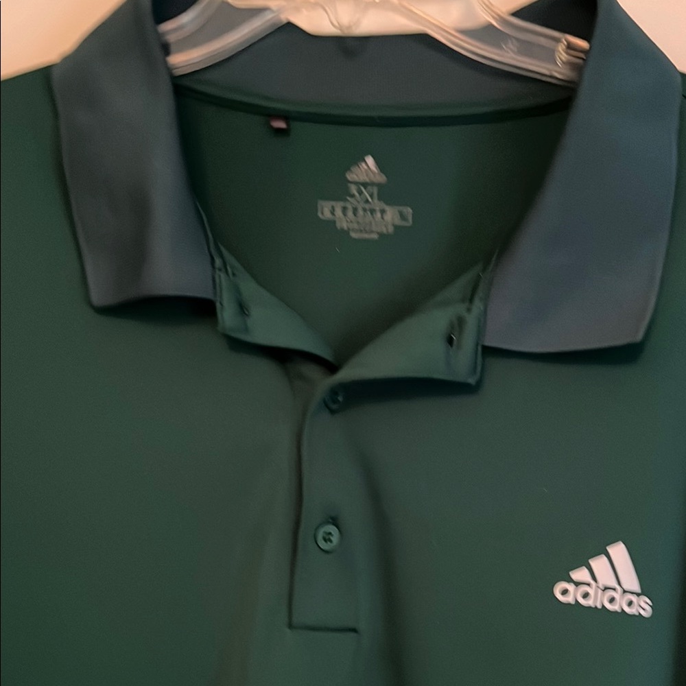 Adidas Men's Green Polo Shirt - Picture 3 of 3